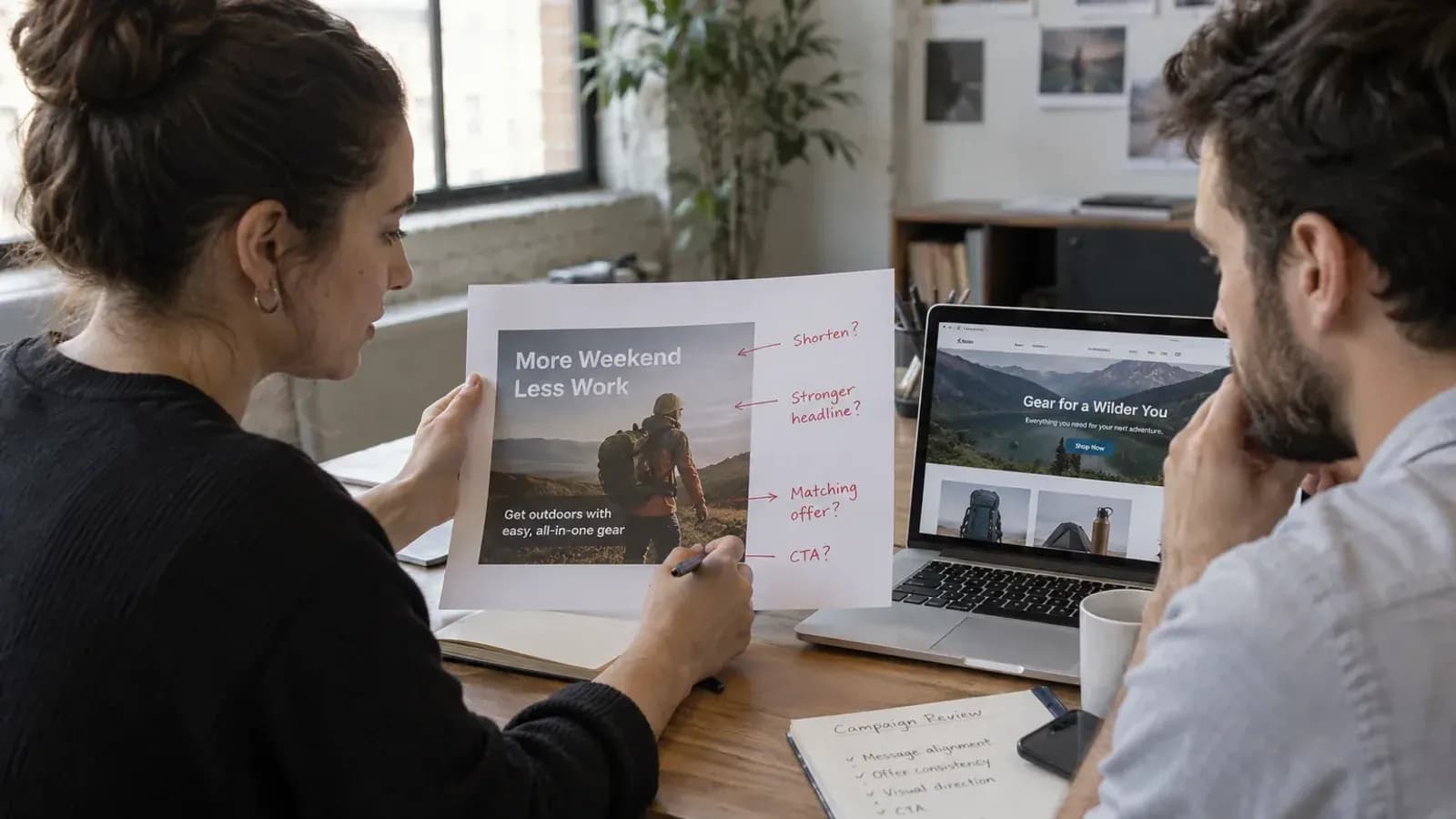 Reklam mesajının aynı teklif ve görsel dille hazırlanmış landing page’e bağlanması