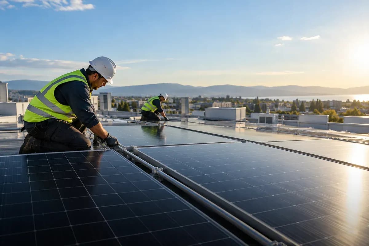 Enerji ve Güneş Sistemleri sektörünü temsil eden çalışma ortamı fotoğrafı